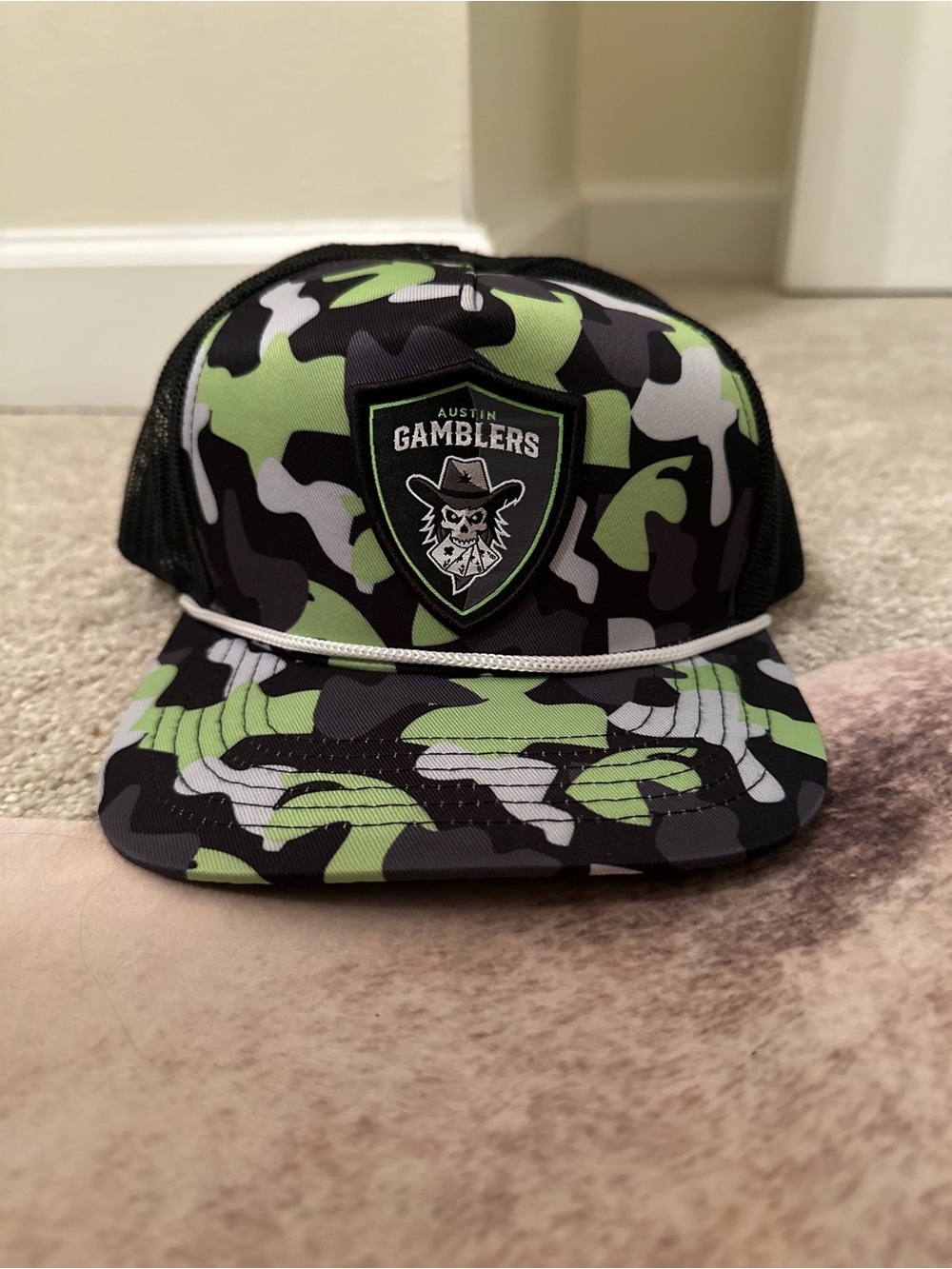 Austin Gamblers PBR Green Camo SnapBack  Hat